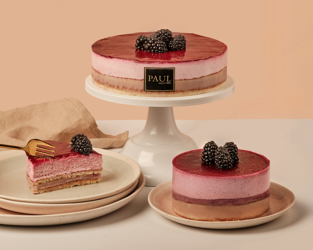 Blackcurrant Mousse Cake for 4-6 to 6-8