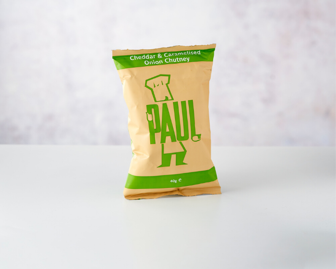 PAUL Crisps - Cheddar & Caramelised Onion Chutney 